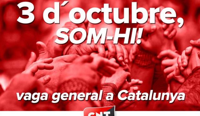 CNT ante la convocatoria de huelga general en Catalunya