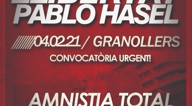 CNT anima a participar de la concentració contra l’empresonament de Pablo Hasél