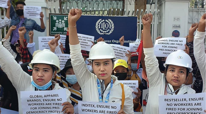 Campanya contra la repressió obrera a Myanmar