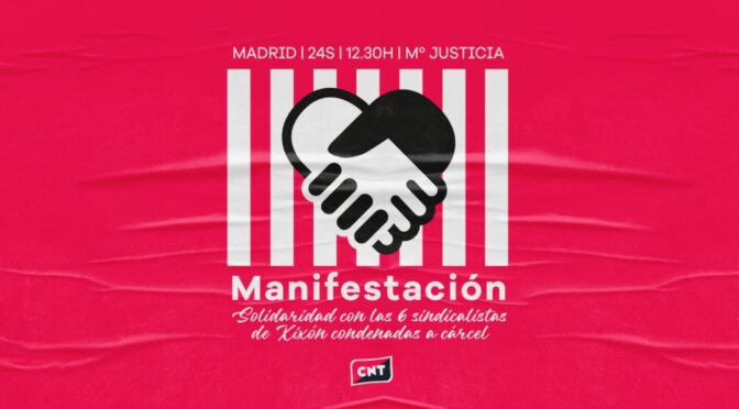 Manifestació a Madrid: Fer sindicalisme NO és delicte!
