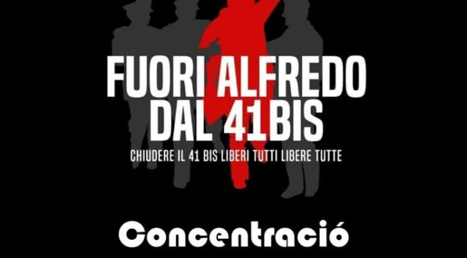 Concentració solidària per la llibertat i la vida d’Alfredo Cospito